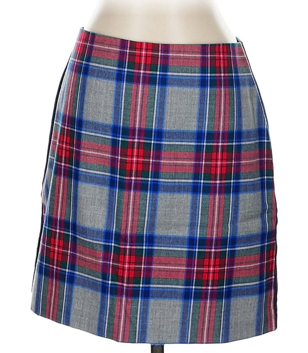 Vineyard Vines 90s Skirt wool Plaid Tartan Holiday Academic y2k Punk Mini Zip 14
